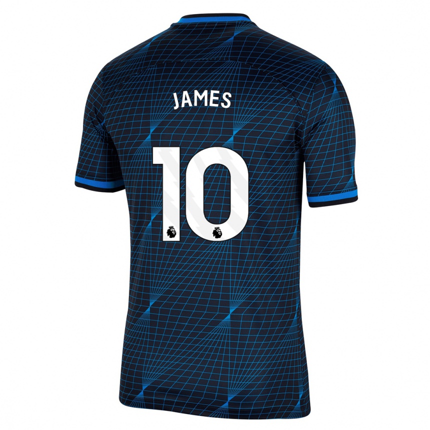 Vaikiškas Lauren James #10 Tamsiai Mėlyna Išvykos Marškinėliai 2023/24 T-Shirt