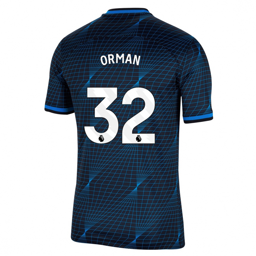 Vaikiškas Emily Orman #32 Tamsiai Mėlyna Išvykos Marškinėliai 2023/24 T-Shirt