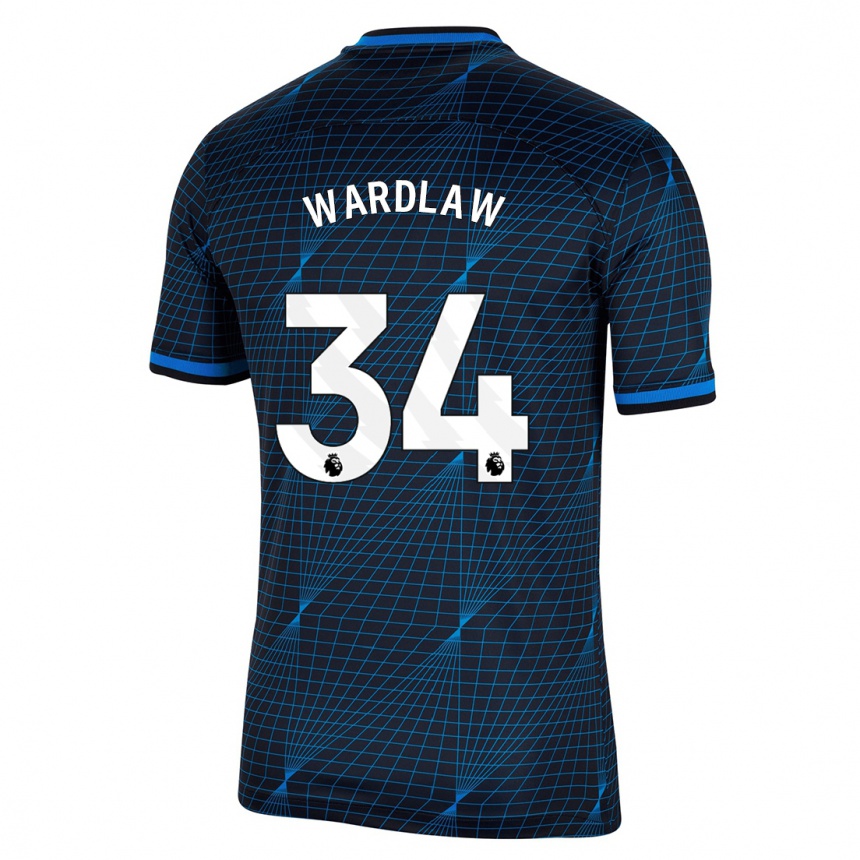 Vaikiškas Charlotte Wardlaw #34 Tamsiai Mėlyna Išvykos Marškinėliai 2023/24 T-Shirt