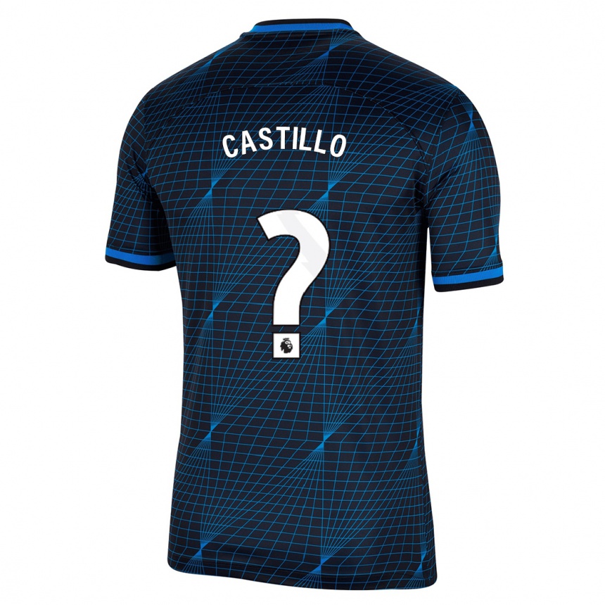 Vaikiškas Juan Castillo #0 Tamsiai Mėlyna Išvykos Marškinėliai 2023/24 T-Shirt