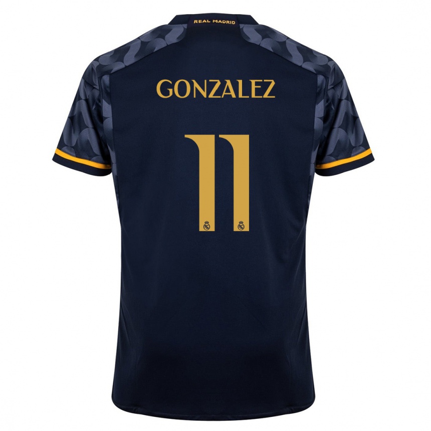 Vaikiškas Peter González #11 Tamsiai Mėlyna Išvykos Marškinėliai 2023/24 T-Shirt