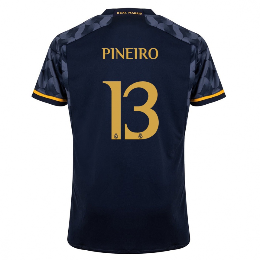 Vaikiškas Diego Pineiro #13 Tamsiai Mėlyna Išvykos Marškinėliai 2023/24 T-Shirt