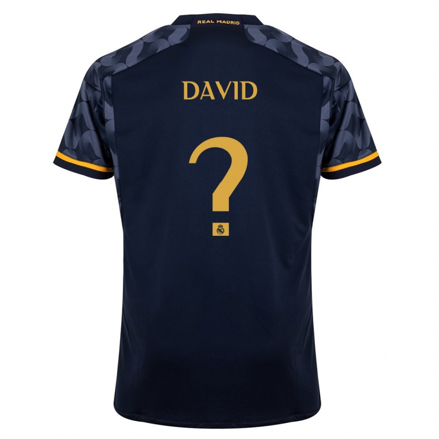 Vaikiškas Antonio David #0 Tamsiai Mėlyna Išvykos Marškinėliai 2023/24 T-Shirt