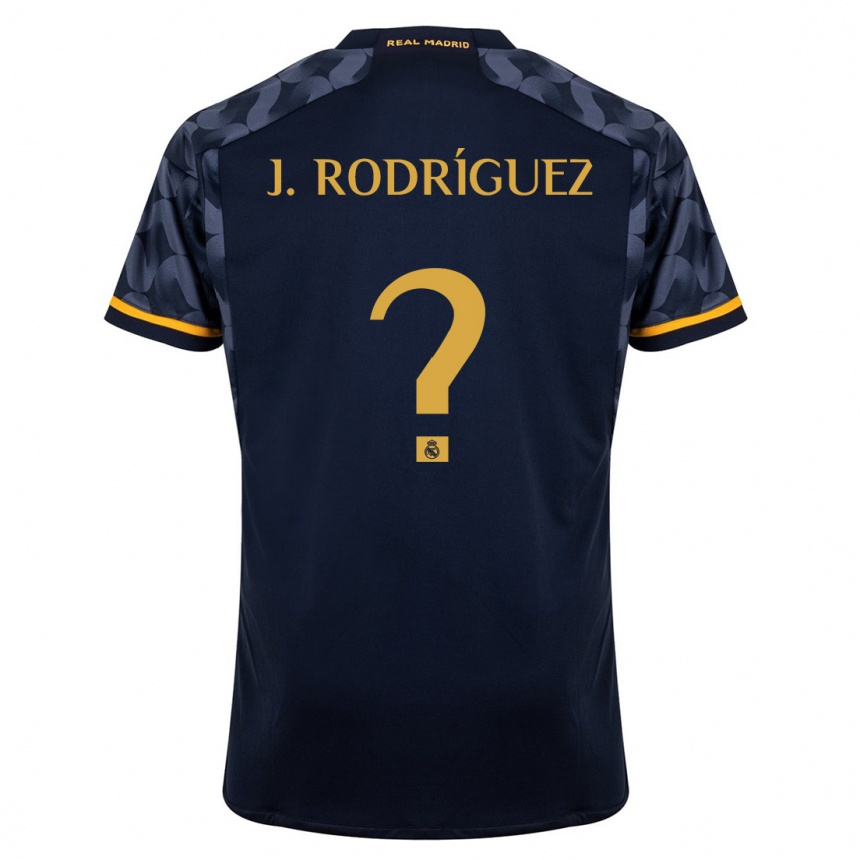 Vaikiškas Juan Rodríguez #0 Tamsiai Mėlyna Išvykos Marškinėliai 2023/24 T-Shirt