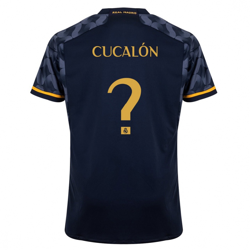 Vaikiškas Marc Cucalón #0 Tamsiai Mėlyna Išvykos Marškinėliai 2023/24 T-Shirt