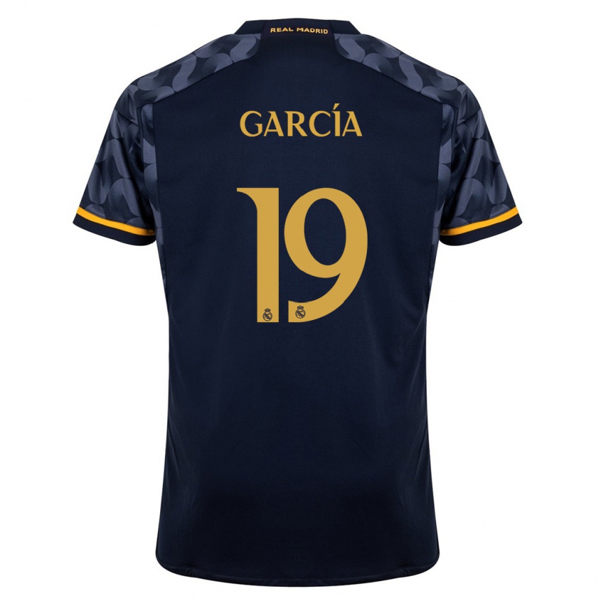 Vaikiškas Andrés García #19 Tamsiai Mėlyna Išvykos Marškinėliai 2023/24 T-Shirt