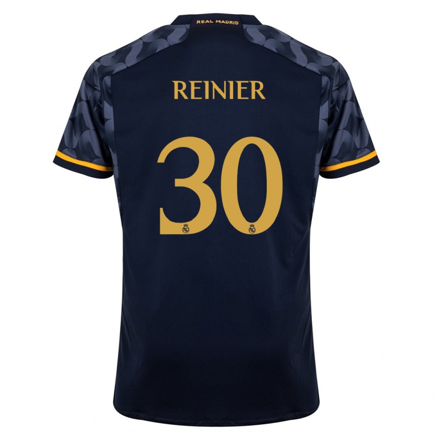 Vaikiškas Reinier #30 Tamsiai Mėlyna Išvykos Marškinėliai 2023/24 T-Shirt