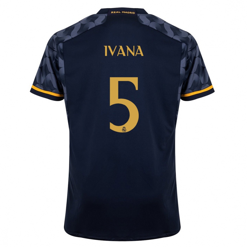 Vaikiškas Ivana Andres #5 Tamsiai Mėlyna Išvykos Marškinėliai 2023/24 T-Shirt