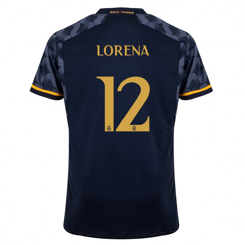 Vaikiškas Lorena Navarro #12 Tamsiai Mėlyna Išvykos Marškinėliai 2023/24 T-Shirt