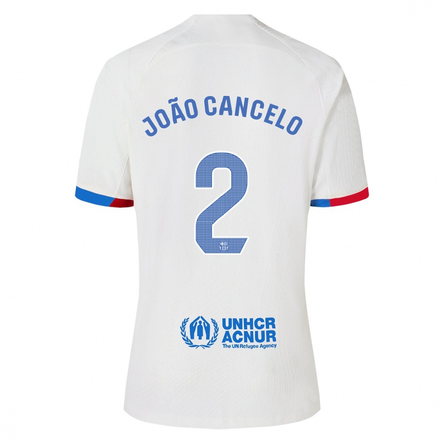 Vaikiškas Joao Cancelo #2 Baltas Išvykos Marškinėliai 2023/24 T-Shirt