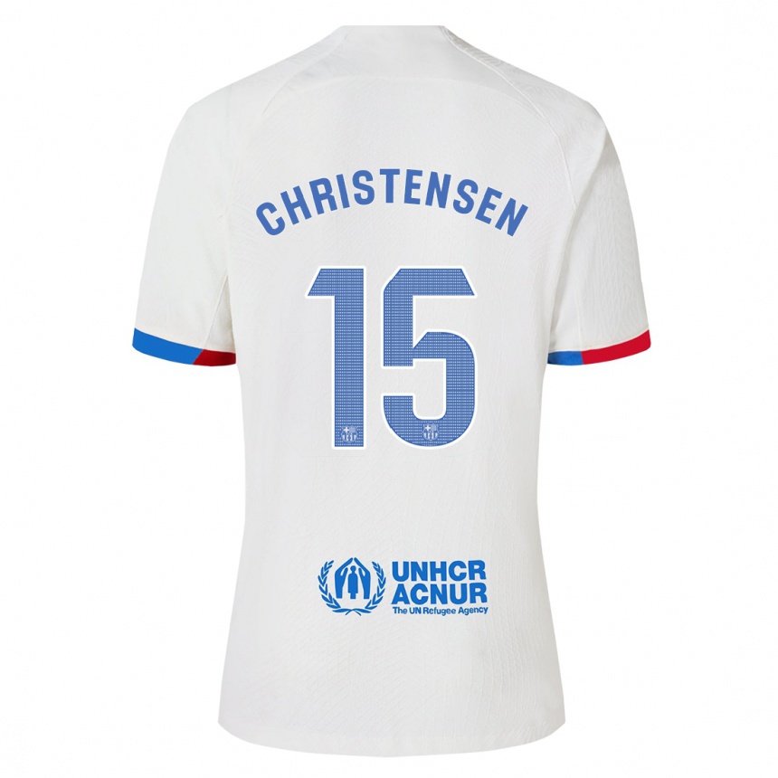 Vaikiškas Andreas Christensen #15 Baltas Išvykos Marškinėliai 2023/24 T-Shirt