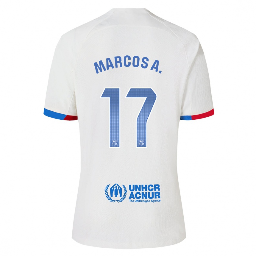 Vaikiškas Marcos Alonso #17 Baltas Išvykos Marškinėliai 2023/24 T-Shirt