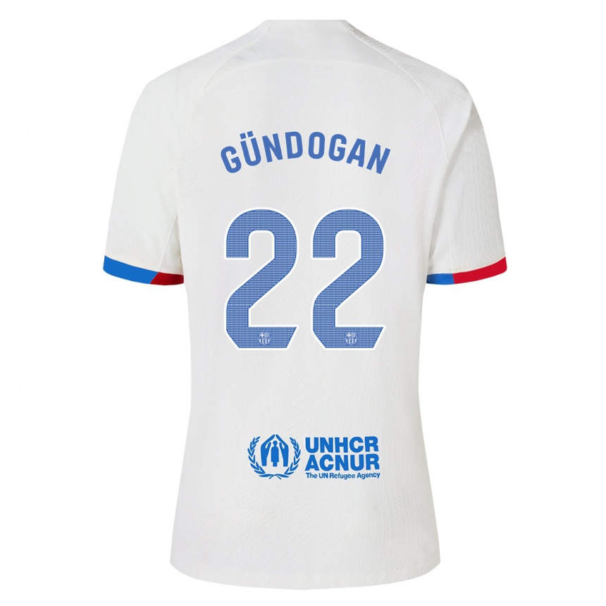 Vaikiškas Ilkay Gundogan #22 Baltas Išvykos Marškinėliai 2023/24 T-Shirt