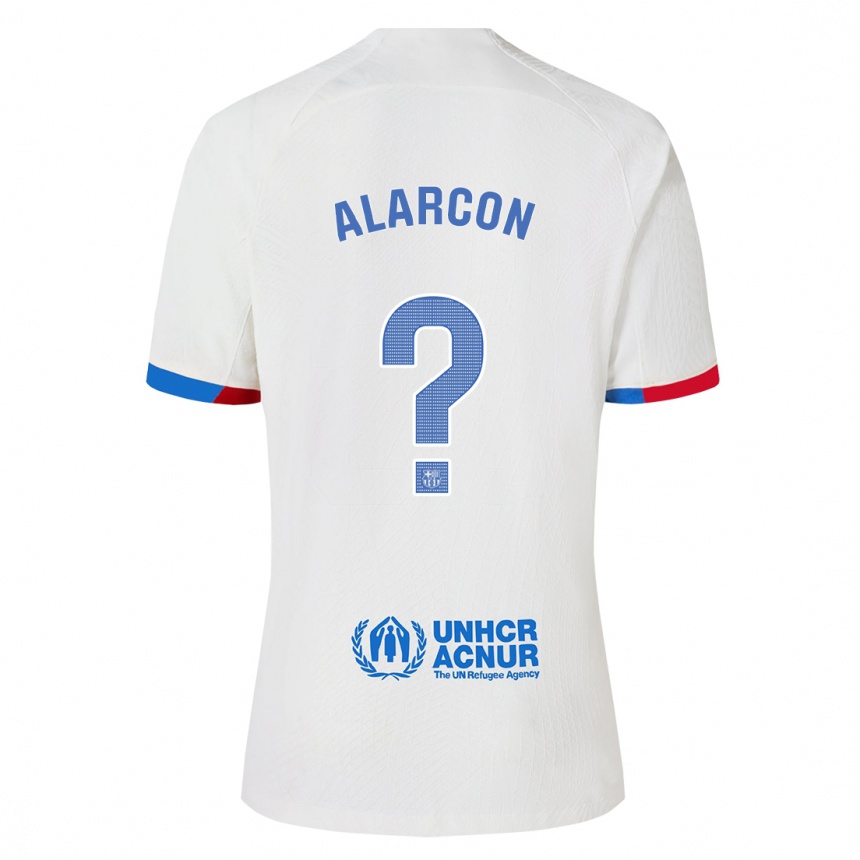 Vaikiškas Angel Alarcon #0 Baltas Išvykos Marškinėliai 2023/24 T-Shirt