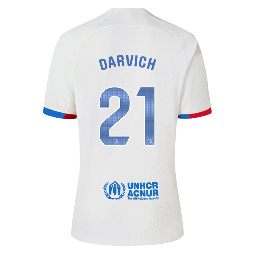 Vaikiškas Noah Darvich #21 Baltas Išvykos Marškinėliai 2023/24 T-Shirt