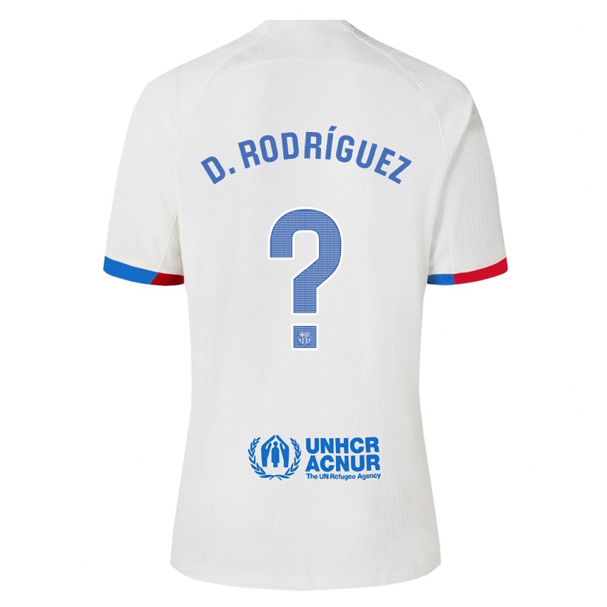 Vaikiškas Dani Rodríguez #0 Baltas Išvykos Marškinėliai 2023/24 T-Shirt