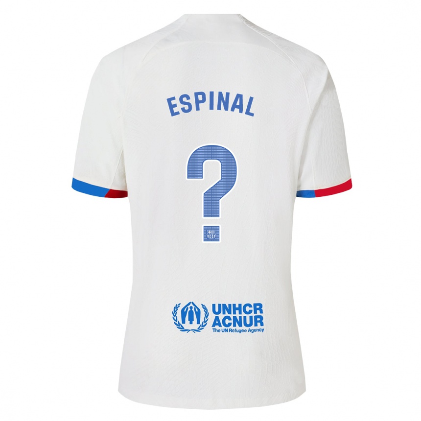 Vaikiškas Jorge Espinal #0 Baltas Išvykos Marškinėliai 2023/24 T-Shirt