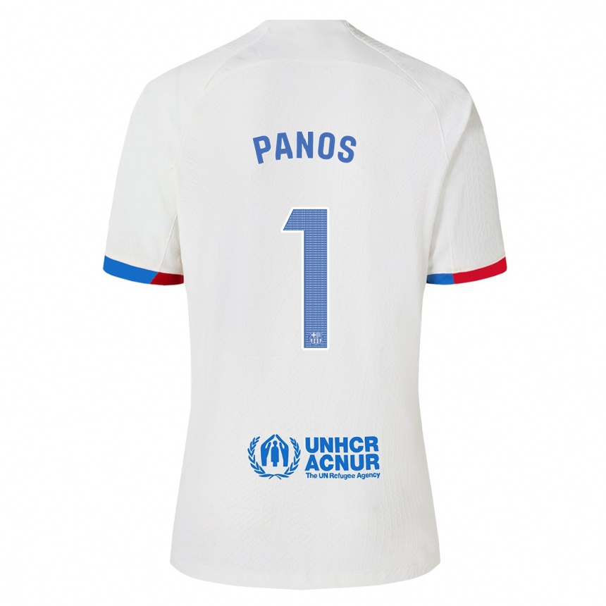 Vaikiškas Sandra Panos #1 Baltas Išvykos Marškinėliai 2023/24 T-Shirt