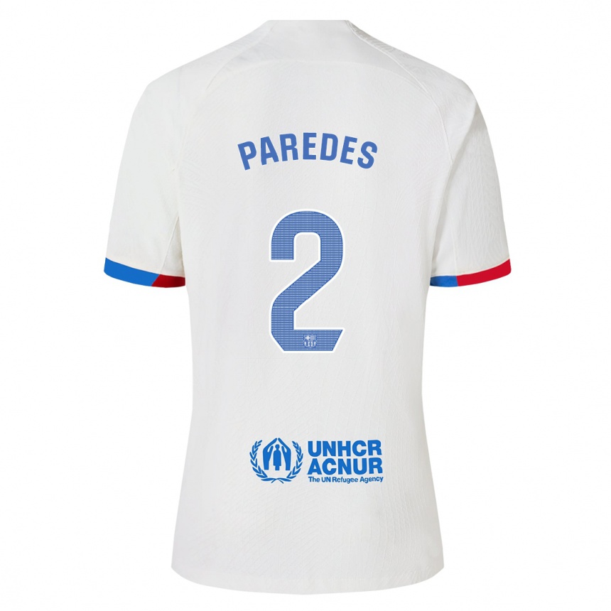 Vaikiškas Irene Paredes #2 Baltas Išvykos Marškinėliai 2023/24 T-Shirt