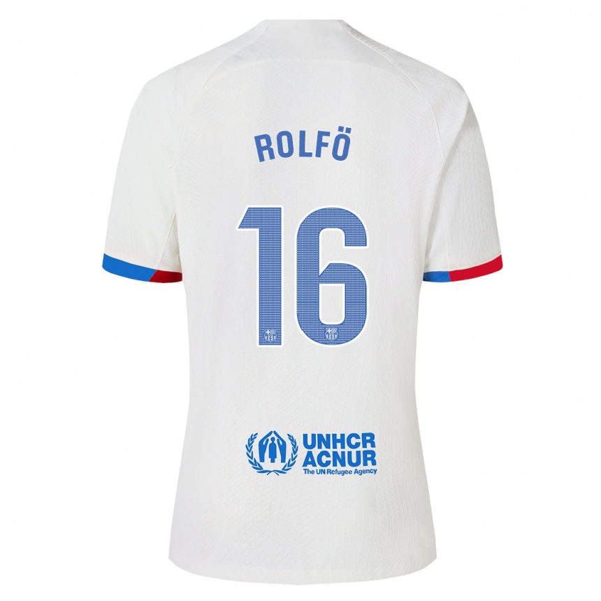 Vaikiškas Fridolina Rolfo #16 Baltas Išvykos Marškinėliai 2023/24 T-Shirt