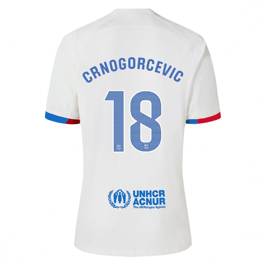 Vaikiškas Ana-Maria Crnogorcevic #18 Baltas Išvykos Marškinėliai 2023/24 T-Shirt