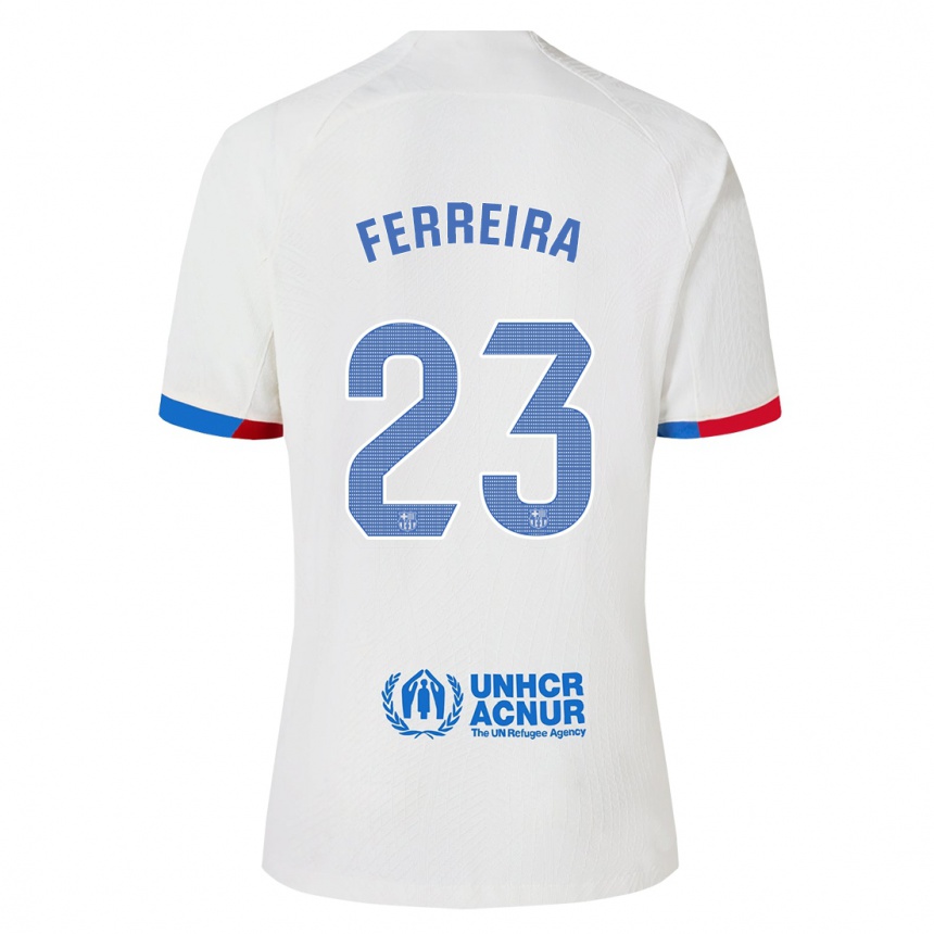 Vaikiškas Geyse Ferreira #23 Baltas Išvykos Marškinėliai 2023/24 T-Shirt