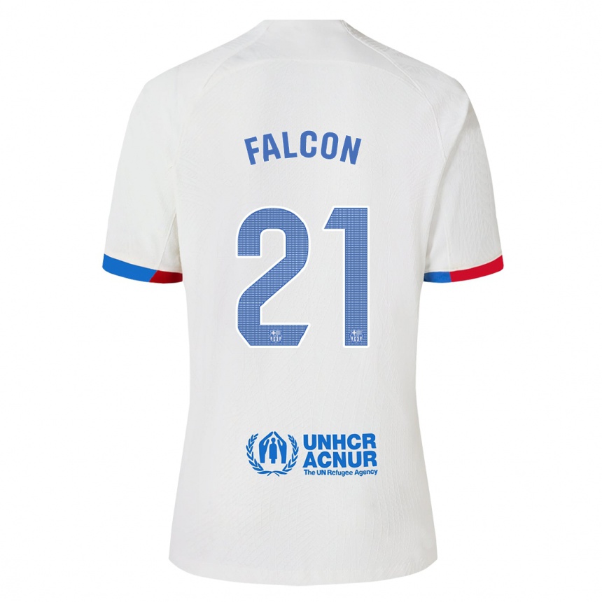 Vaikiškas Andrea Falcon #21 Baltas Išvykos Marškinėliai 2023/24 T-Shirt