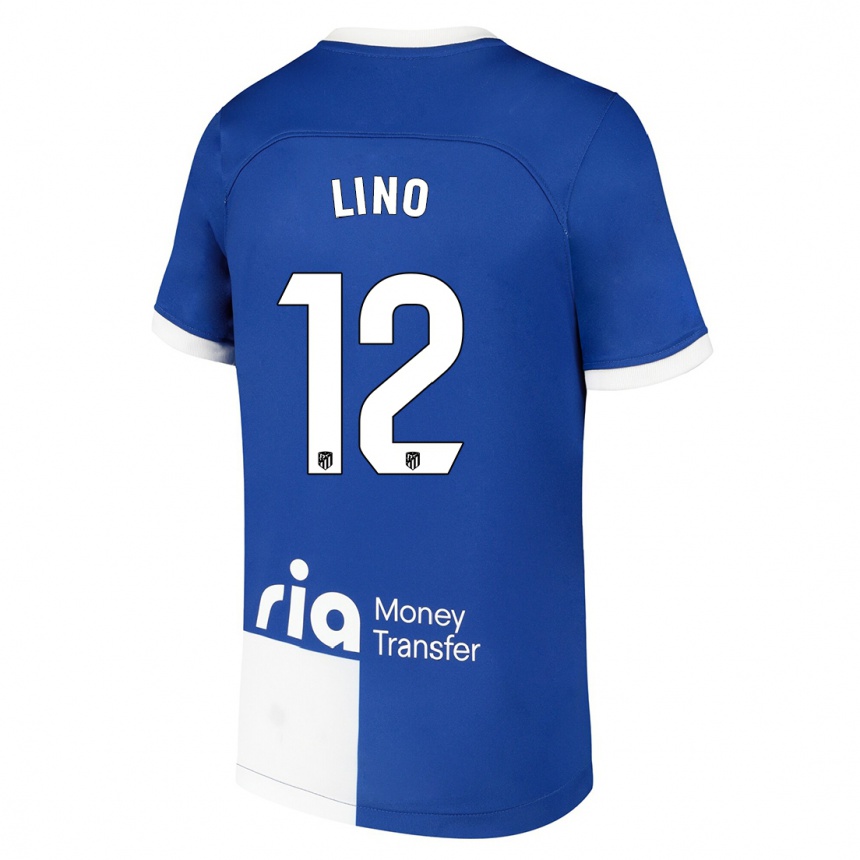 Vaikiškas Samuel Lino #12 Mėlyna Balta Išvykos Marškinėliai 2023/24 T-Shirt