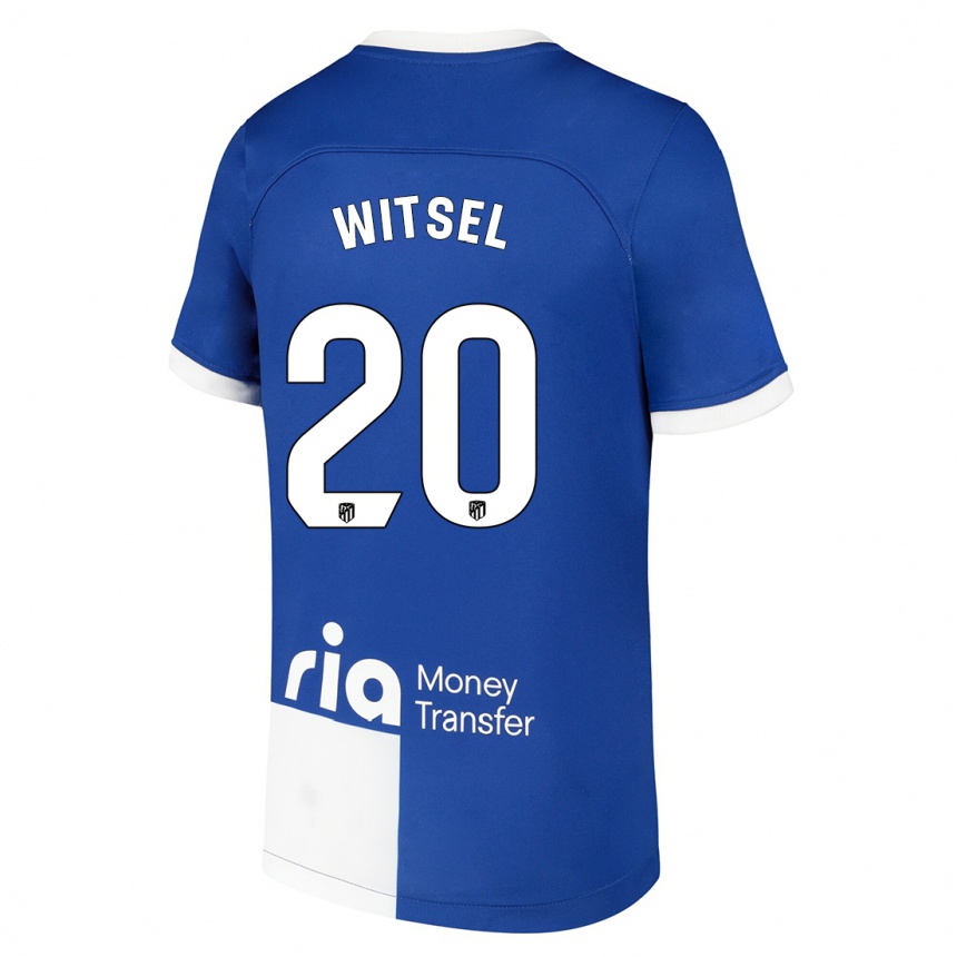 Vaikiškas Axel Witsel #20 Mėlyna Balta Išvykos Marškinėliai 2023/24 T-Shirt