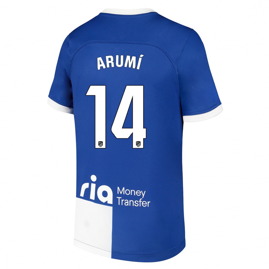 Vaikiškas Joel Arumí #14 Mėlyna Balta Išvykos Marškinėliai 2023/24 T-Shirt