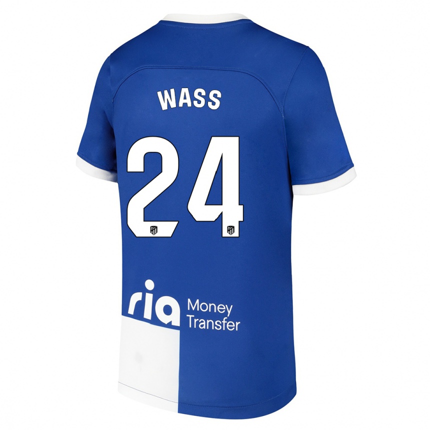 Vaikiškas Daniel Wass #24 Mėlyna Balta Išvykos Marškinėliai 2023/24 T-Shirt