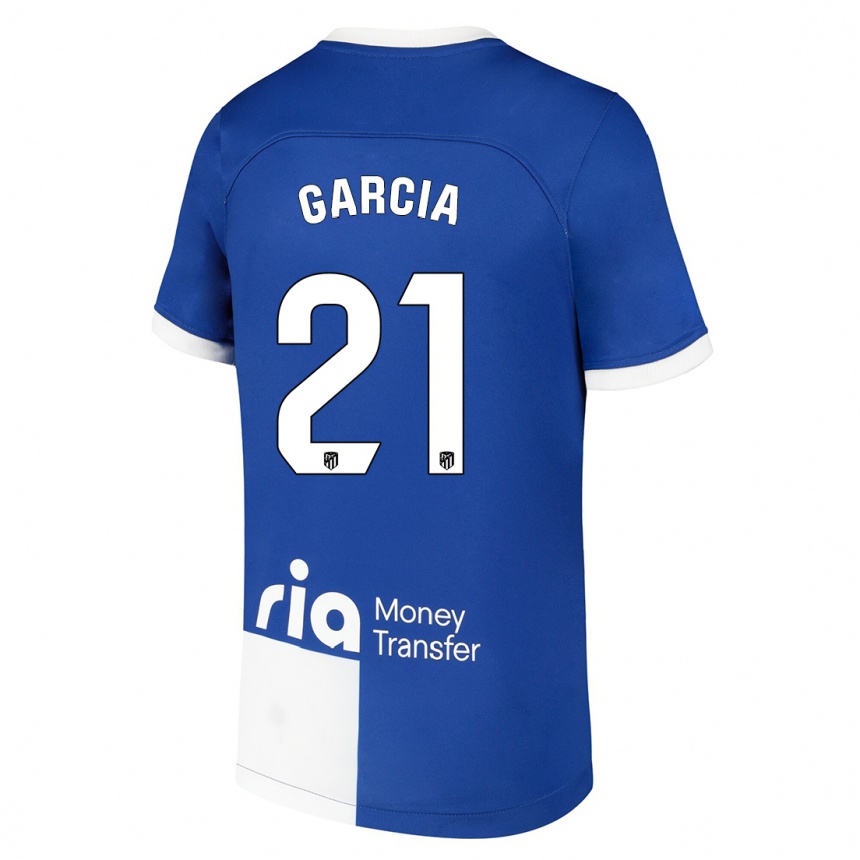 Vaikiškas Sheila Garcia #21 Mėlyna Balta Išvykos Marškinėliai 2023/24 T-Shirt