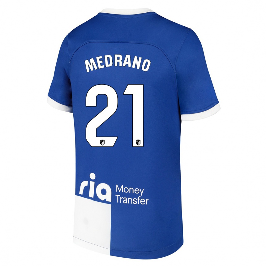 Vaikiškas Fernando Medrano #21 Mėlyna Balta Išvykos Marškinėliai 2023/24 T-Shirt