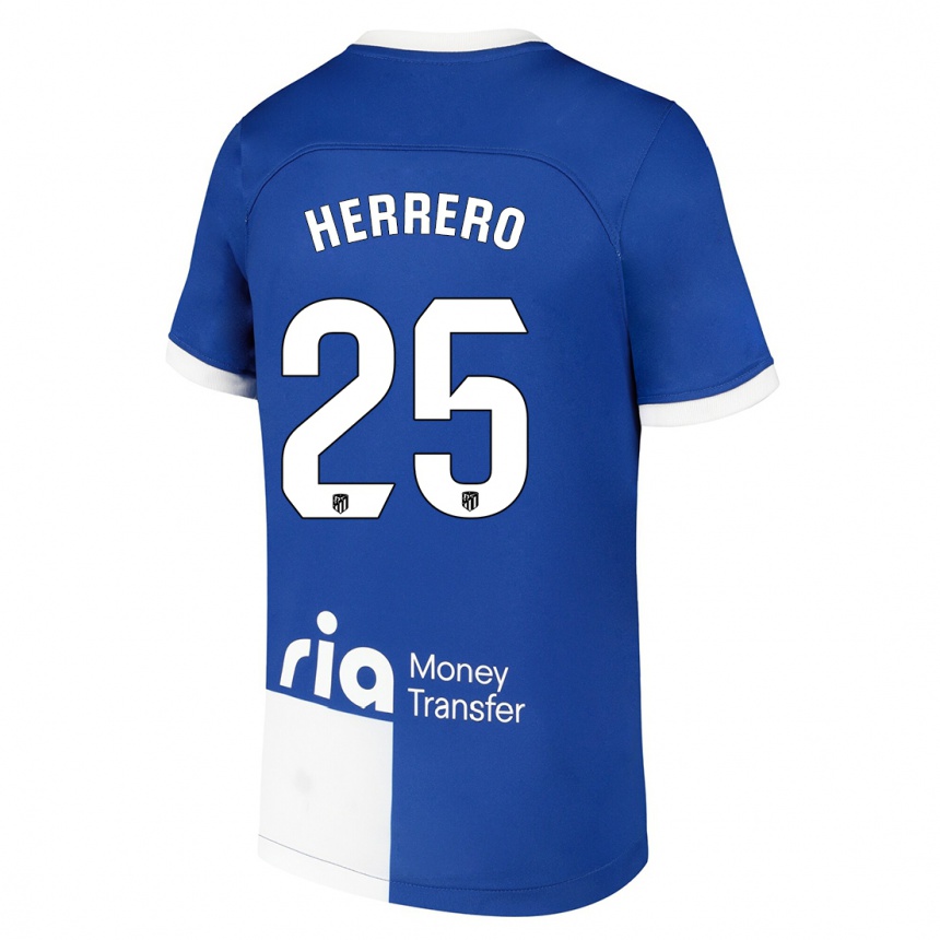 Vaikiškas Alex Herrero #25 Mėlyna Balta Išvykos Marškinėliai 2023/24 T-Shirt