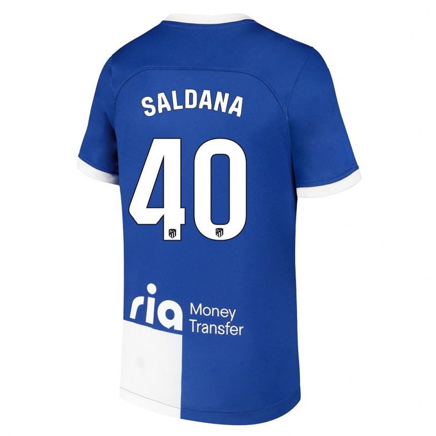 Vaikiškas Jose Saldana #40 Mėlyna Balta Išvykos Marškinėliai 2023/24 T-Shirt