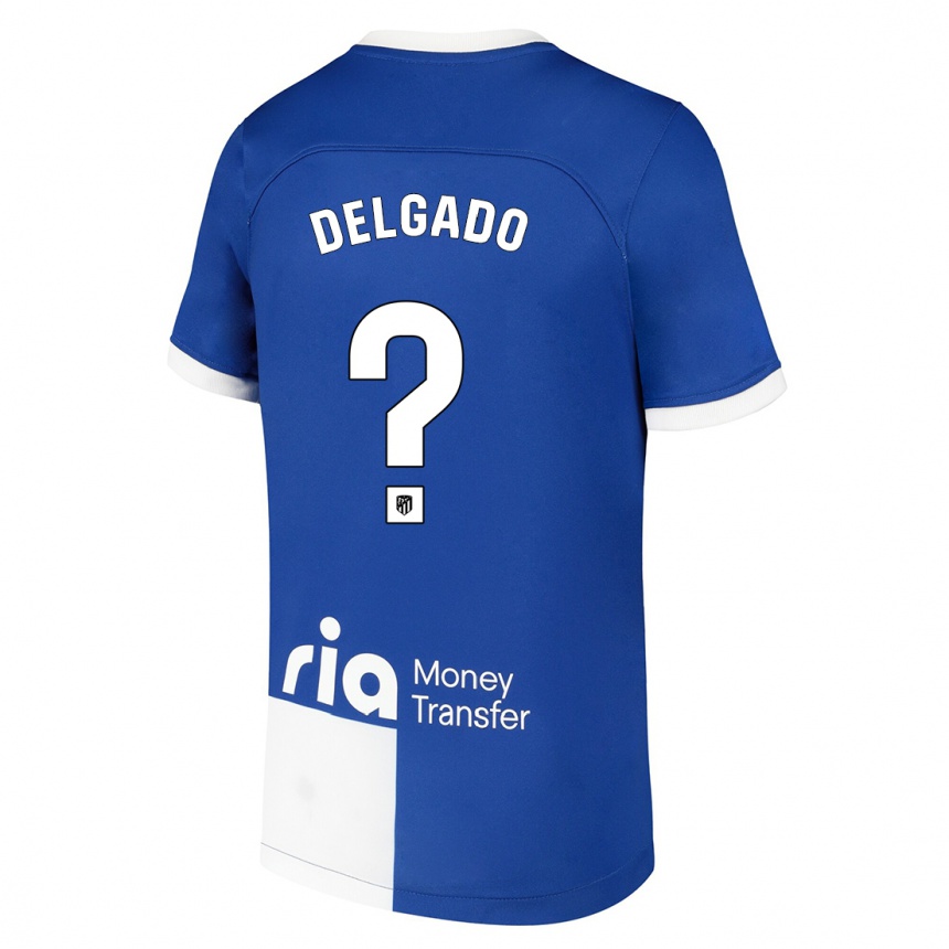 Vaikiškas Gonzalo Onrubia Delgado #0 Mėlyna Balta Išvykos Marškinėliai 2023/24 T-Shirt