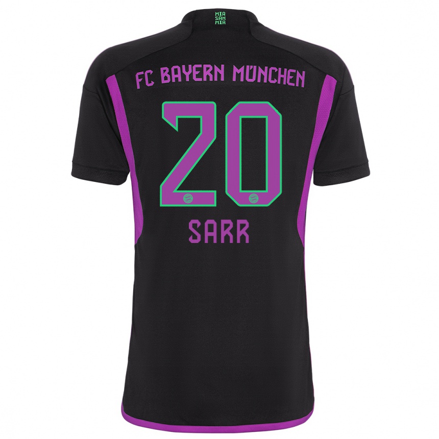 Vaikiškas Bouna Sarr #20 Juoda Išvykos Marškinėliai 2023/24 T-Shirt