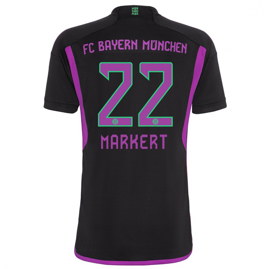 Vaikiškas Leon Markert #22 Juoda Išvykos Marškinėliai 2023/24 T-Shirt