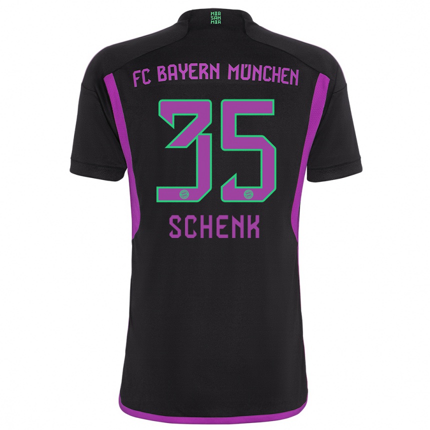 Vaikiškas Johannes Schenk #35 Juoda Išvykos Marškinėliai 2023/24 T-Shirt