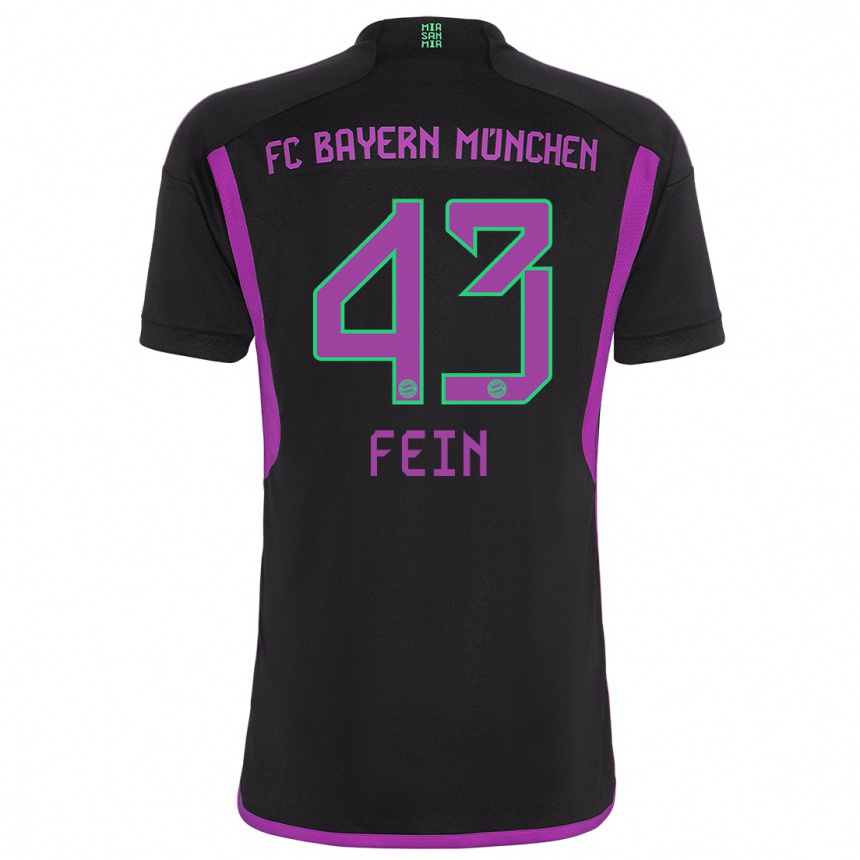 Vaikiškas Adrian Fein #43 Juoda Išvykos Marškinėliai 2023/24 T-Shirt