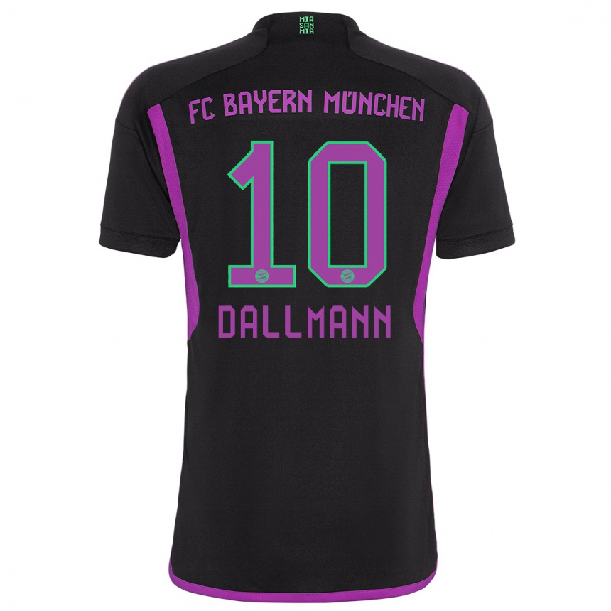 Vaikiškas Linda Dallmann #10 Juoda Išvykos Marškinėliai 2023/24 T-Shirt