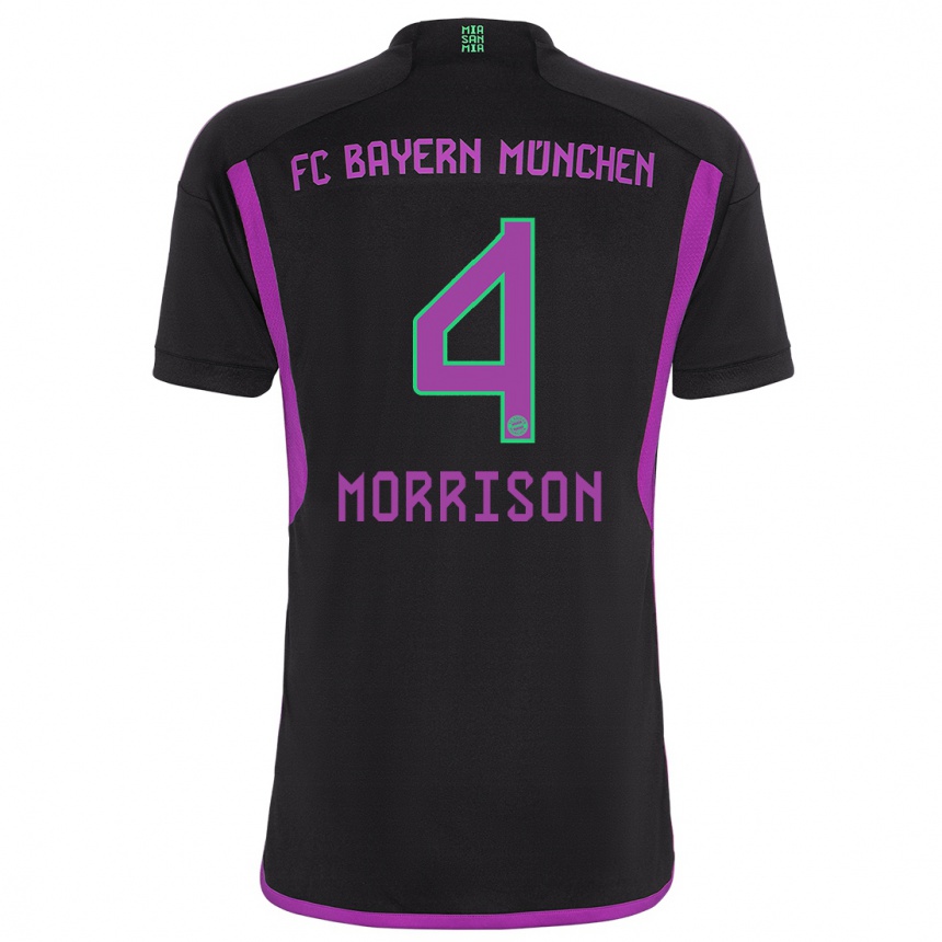 Vaikiškas Liam Morrison #4 Juoda Išvykos Marškinėliai 2023/24 T-Shirt