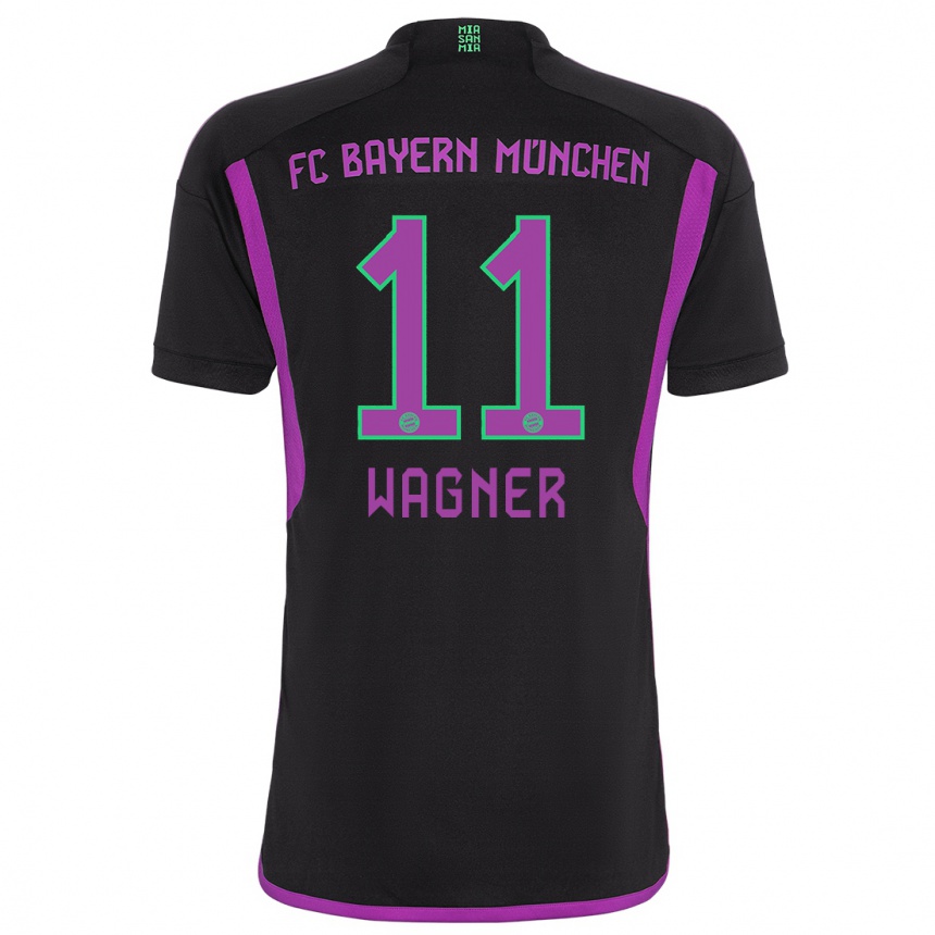 Vaikiškas Ricardo Wagner #11 Juoda Išvykos Marškinėliai 2023/24 T-Shirt