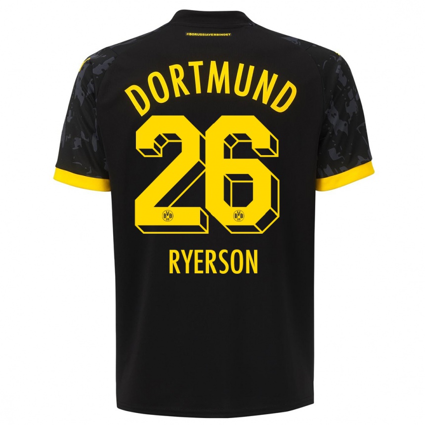 Vaikiškas Julian Ryerson #26 Juoda Išvykos Marškinėliai 2023/24 T-Shirt