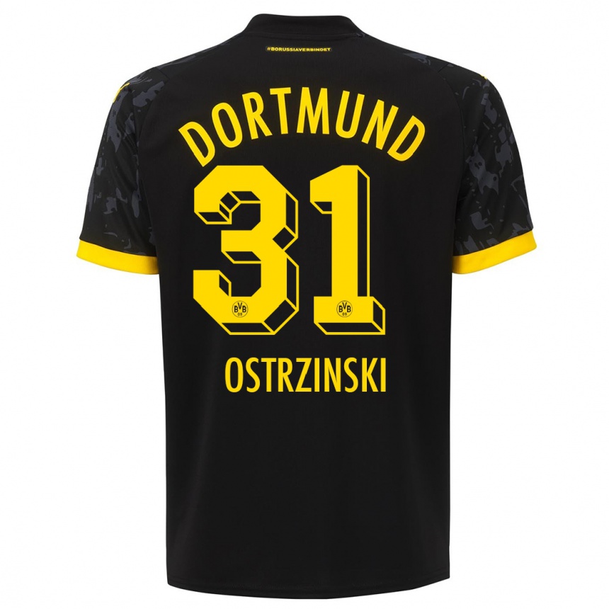 Vaikiškas Silas Ostrzinski #31 Juoda Išvykos Marškinėliai 2023/24 T-Shirt