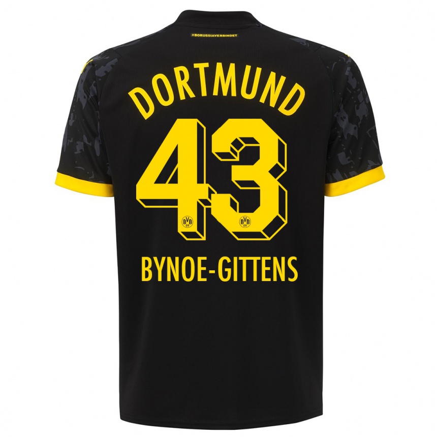 Vaikiškas Jamie Bynoe-Gittens #43 Juoda Išvykos Marškinėliai 2023/24 T-Shirt