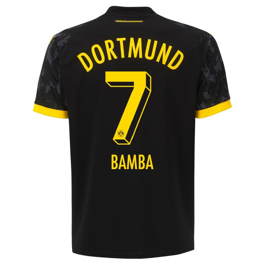 Vaikiškas Samuel Bamba #7 Juoda Išvykos Marškinėliai 2023/24 T-Shirt