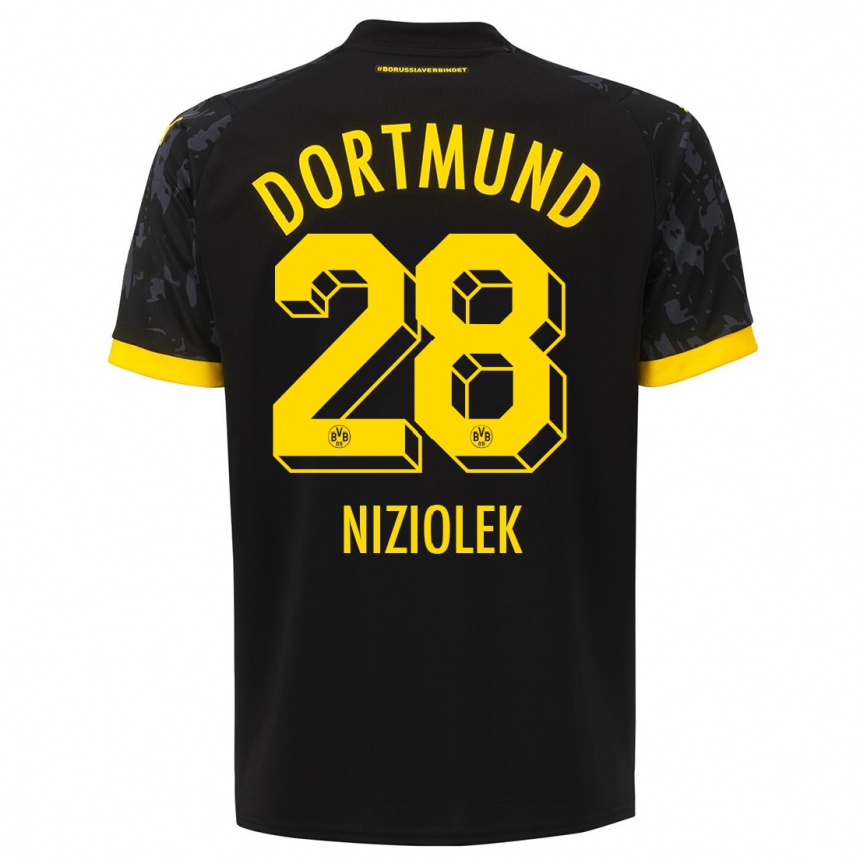 Vaikiškas Alex Niziolek #28 Juoda Išvykos Marškinėliai 2023/24 T-Shirt