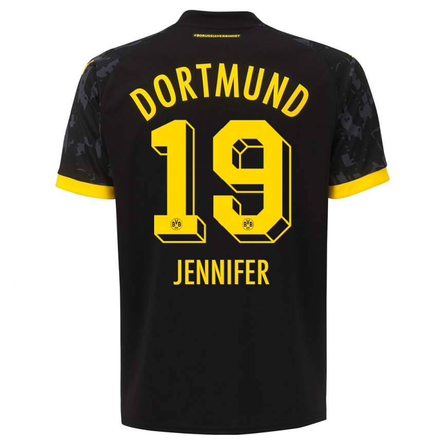 Vaikiškas Gutierrez Bermejo Jennifer #19 Juoda Išvykos Marškinėliai 2023/24 T-Shirt