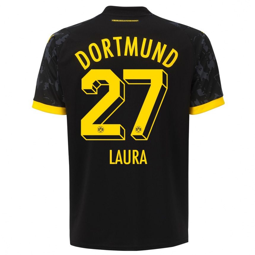 Vaikiškas Van Der Heijden Laura #27 Juoda Išvykos Marškinėliai 2023/24 T-Shirt